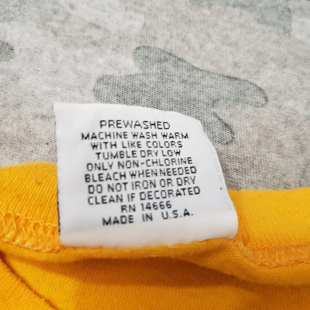 Vintage Lee‎ Shirt Mens Large Yellow Blank Heavyweight Sturdy Tees Short Sleeve